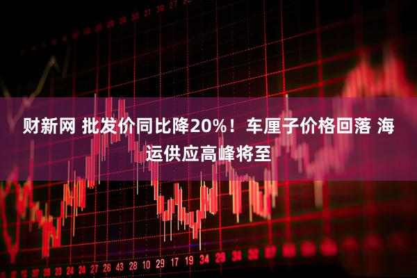 财新网 批发价同比降20%！车厘子价格回落 海运供应高峰将至
