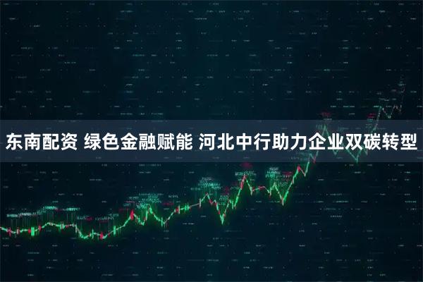 东南配资 绿色金融赋能 河北中行助力企业双碳转型