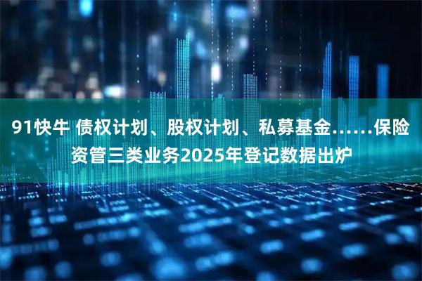 91快牛 债权计划、股权计划、私募基金……保险资管三类业务2025年登记数据出炉